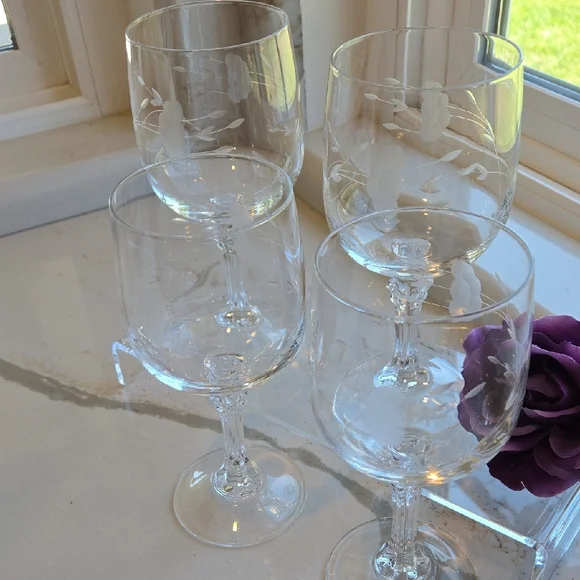 Vintage Princess House Bordeaux Lead Crystal Red Wine Goblet Set - Picture 5 of 8